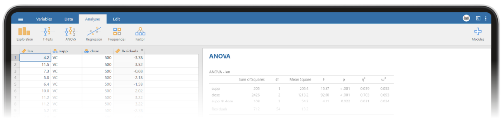 Bannière Jamovi, logiciel de statistiques gratuit