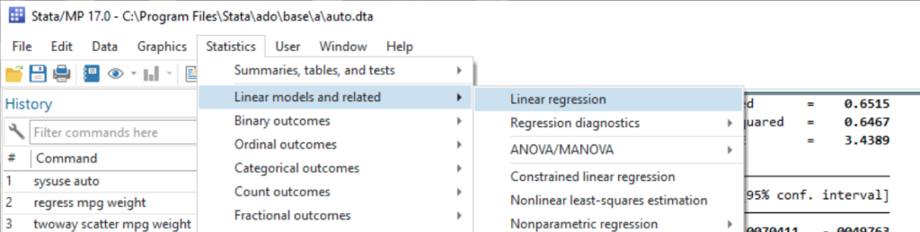 Bannière Stata pour analyses statistiques